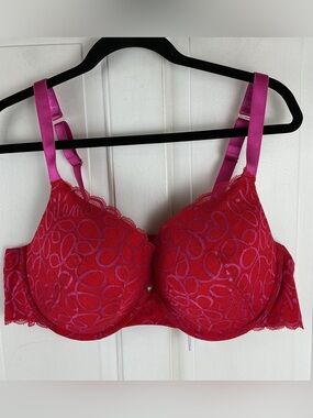 Savage X Fenty Red Push up lace balconette bra NWOT